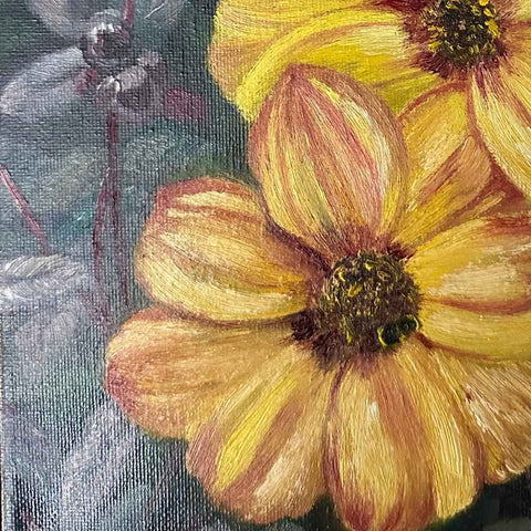 Sunlit Blossoms - Mixed Media Painting - Artezaar.com Online Art Gallery
