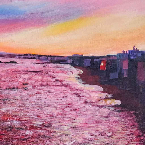 Sunrise in Essaouira Acrylic Painting Buy Now on Artezaar.com Online Art Gallery Dubai UAE