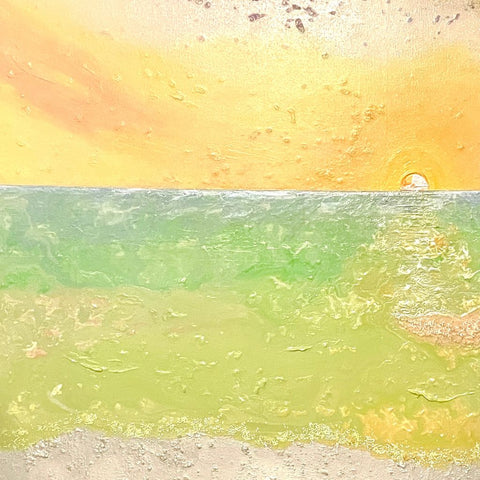 Sunrise Abstract Acrylic Painting Buy Now on Artezaar.com Online Art Gallery Dubai UAE