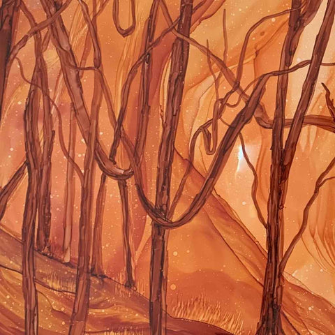 Sunset Love Abstract Mixed media Painting Buy Now on Artezaar.com Online Art Gallery Dubai UAE