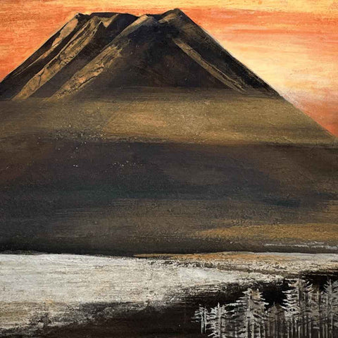 Sunset Over Mount Fuji - Mixed Media - Artezaar.com Online Art Gallery