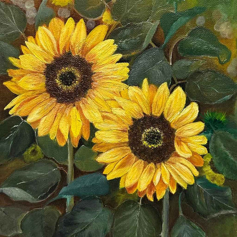 Sunset Petals Oil Painting Buy Now on Artezaar.com Online Art Gallery Dubai UAE