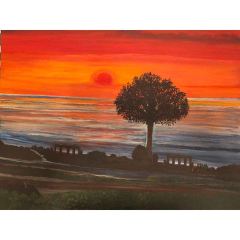 Sunset Point - Acrylic Painting - Artezaar.com Online Art Gallery