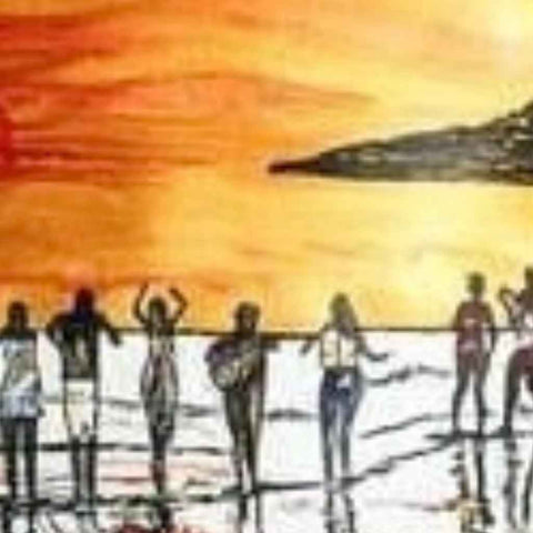Sunset Serenade Acrylic Painting Buy Now on Artezaar.com Online Art Gallery Dubai UAE