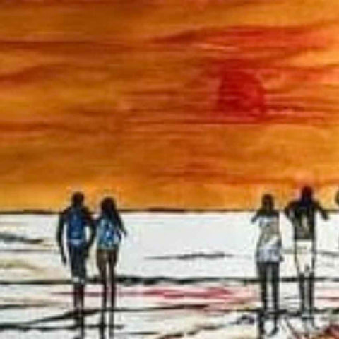 Sunset Serenade Acrylic Painting Buy Now on Artezaar.com Online Art Gallery Dubai UAE