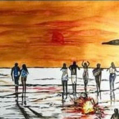 Sunset Serenade Acrylic Painting Buy Now on Artezaar.com Online Art Gallery Dubai UAE