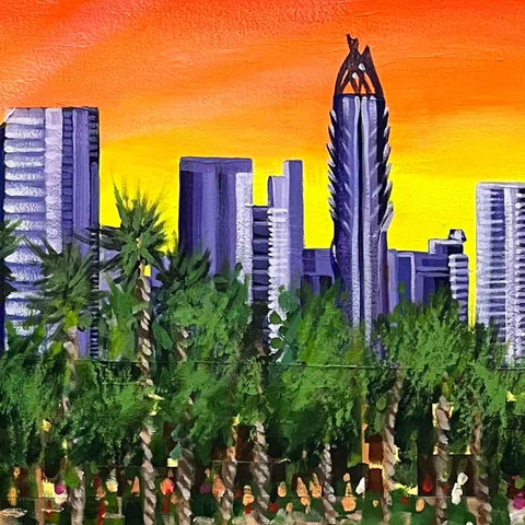 Sunset by the Burj Khalifa Buy Now on Artezaar.com Online Art Gallery Dubai UAE