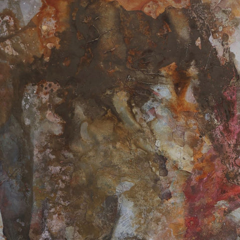 Media Media Art. Abstract Luxury Painting in Browns and Blues. 
