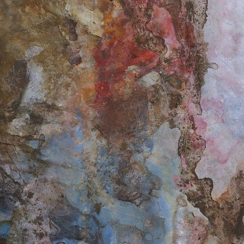 Media Media Art. Abstract Luxury Painting in Browns and Blues. 