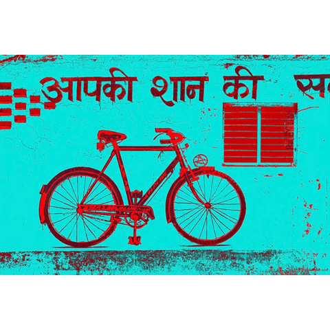 Teal Bicycle - Photography - Artezaar.com Online Art Gallery
