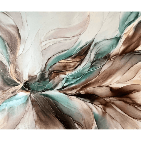 The Calm Within - Alcohol Inks Painting - Artezaar.com Online Art Gallery