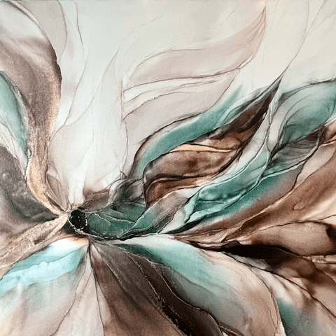 The Calm Within - Alcohol Inks Painting - Artezaar.com Online Art Gallery