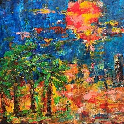 The City - Acrylic Painting - Artezaar.com Online Art Gallery