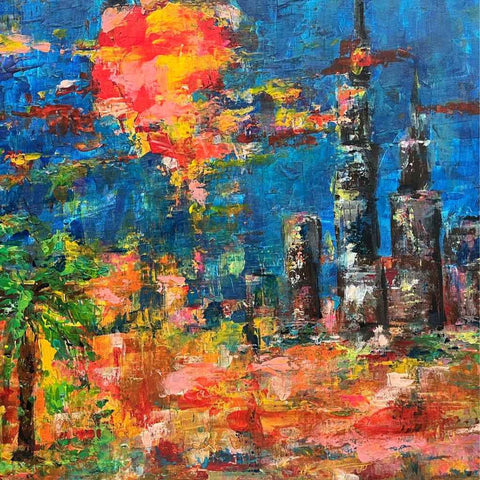 The City - Acrylic Painting - Artezaar.com Online Art Gallery