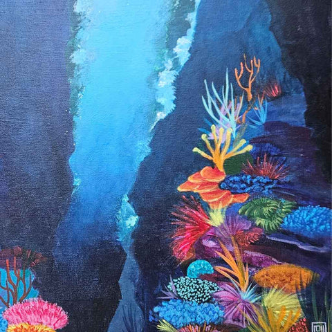 The Coral Passage - Acrylic Painting - Artezaar.com Online Art Gallery