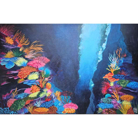 The Coral Passage - Acrylic Painting - Artezaar.com Online Art Gallery