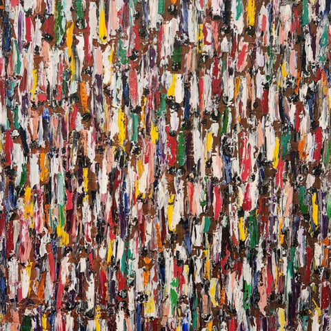 The Crowd Abstract Oil Painting Buy Now on Artezaar.com Online Art Gallery Dubai UAE