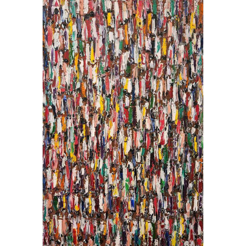 The Crowd Abstract Oil Painting Buy Now on Artezaar.com Online Art Gallery Dubai UAE