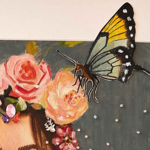 The Feathered Girl Mixed Media Painting Buy Now on Artezaar.com Online Art Gallery Dubai UAE