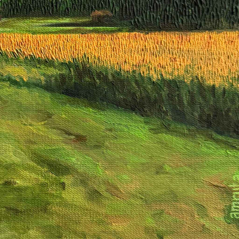 The Golden Field Fine Acrylic Painting Buy Now on Artezaar.com Online Art Gallery Dubai UAE