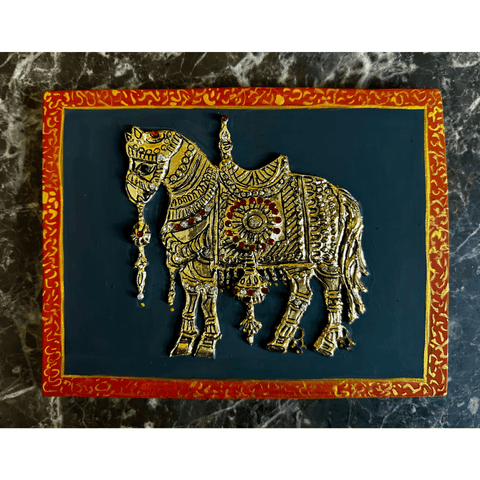 The Golden Horse - Mixed Media - Artezaar.com Online Art Gallery