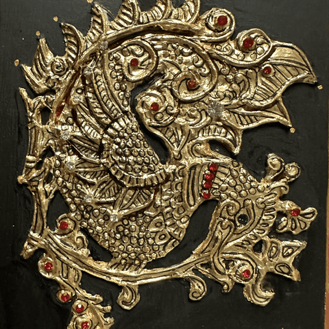 The Golden Peacock - Mixed Media - Artezaar.com Online Art Gallery