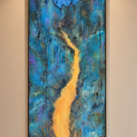 The Magma River - Acrylic Painting - Artezaar.com Online Art Gallery