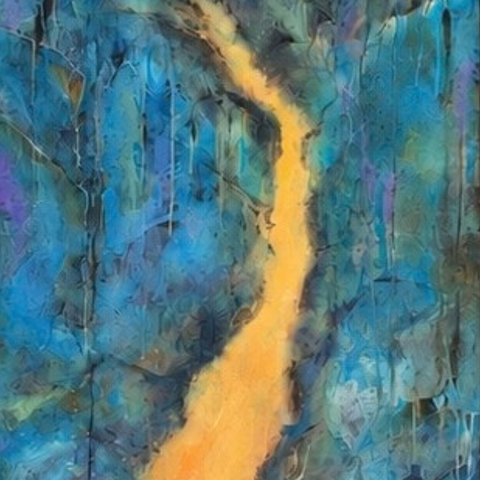 The Magma River - Acrylic Painting - Artezaar.com Online Art Gallery