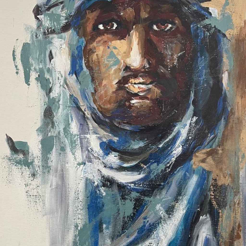 The Man Power | Abstract Portrait Acrylic Painting | Artezaar Dubai ...
