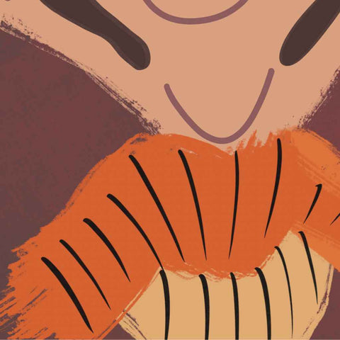 The Man With The Orange Mouth Digital Art Print Buy Now on Artezaar.com Online Art Gallery Dubai UAE
