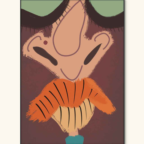 The Man With The Orange Mouth Digital Art Print Buy Now on Artezaar.com Online Art Gallery Dubai UAE