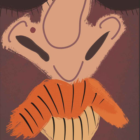 The Man With The Orange Mouth Digital Art Print Buy Now on Artezaar.com Online Art Gallery Dubai UAE
