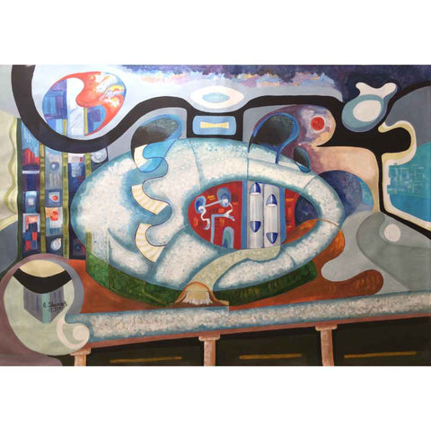 The Museum Of The Future - Acrylic Painting - Artezaar.com Online Art Gallery