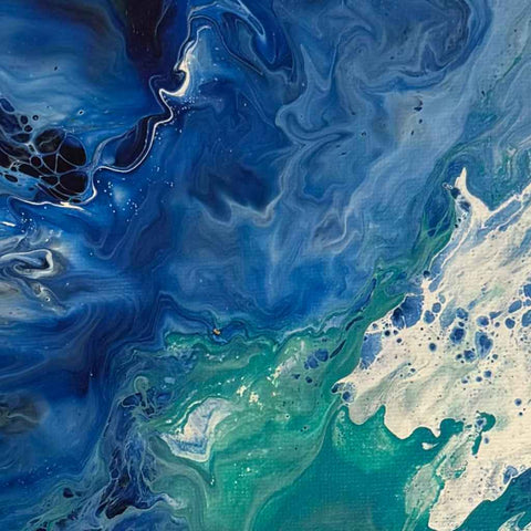 The Ocean Symphony Abstract Acrylic painting Buy Now on Artezaar.com Online Art Gallery Dubai UAE