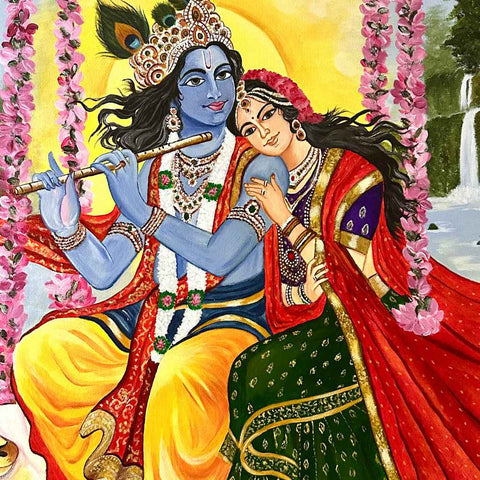 The Rhythm Of Vrindavan Acrylic Painting Buy Now on Artezaar.com Online Art Gallery Dubai UAE
