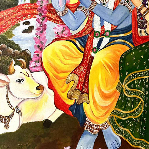 The Rhythm Of Vrindavan Acrylic Painting Buy Now on Artezaar.com Online Art Gallery Dubai UAE
