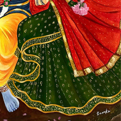 The Rhythm Of Vrindavan Acrylic Painting Buy Now on Artezaar.com Online Art Gallery Dubai UAE
