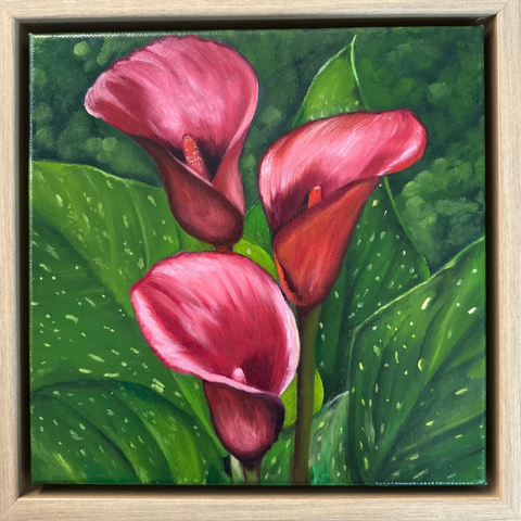 The Ruby Trio - Oil Painting - Artezaar.com Online Art Gallery