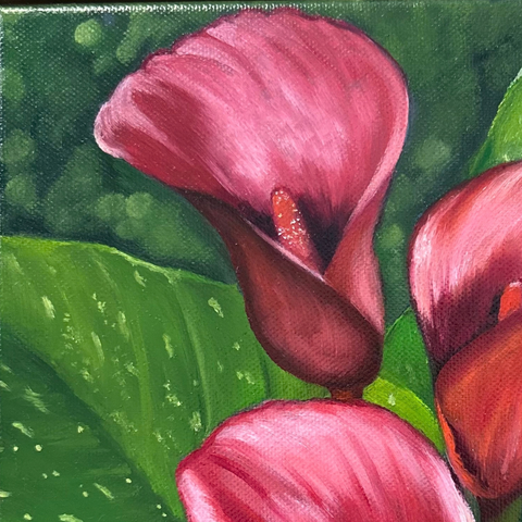 The Ruby Trio - Oil Painting - Artezaar.com Online Art Gallery