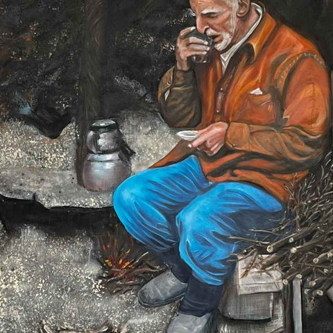 The Taste of Memory - Connecting Tea with Nostalgia and Tradition Oil Painting Buy Now on Artezaar.com Online Art Gallery Dubai UAE