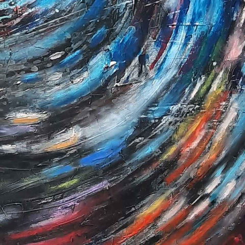 The Whirling Joy Abstract Painting Buy Now on Artezaar.com Online Art Gallery Dubai UAE
