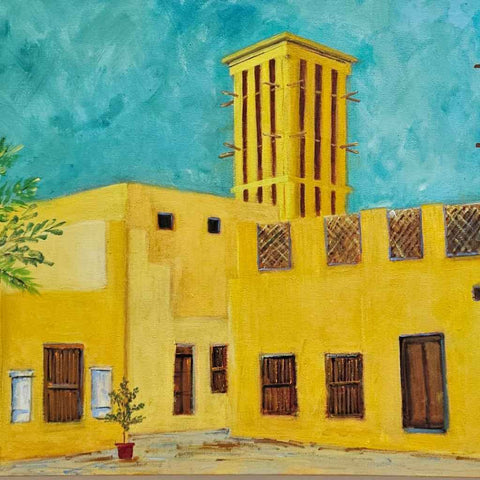 The Wind Tower - Mixed Media - Artezaar.com Online Art Gallery