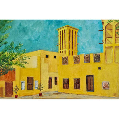 The Wind Tower - Mixed Media - Artezaar.com Online Art Gallery