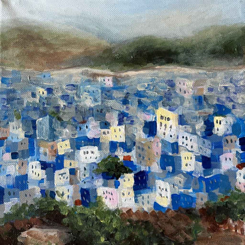 The blue City - Jodhpur Acrylic Painting Buy Now on Artezaar.com Online Art Gallery Dubai UAE