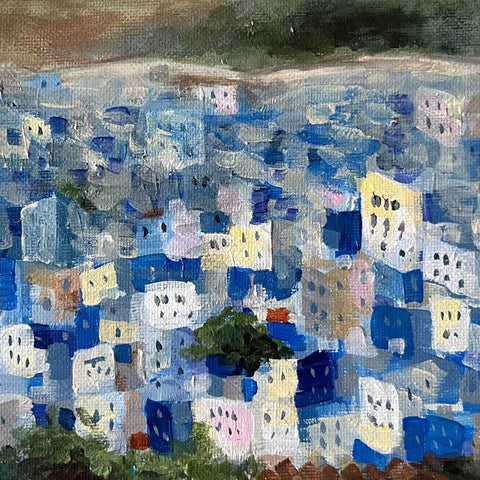 The blue City - Jodhpur Acrylic Painting Buy Now on Artezaar.com Online Art Gallery Dubai UAE