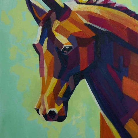 The Horse Abstract Acrylic Painting Buy Now on Artezaar.com Online Art Gallery Dubai UAE