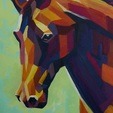 The Horse Abstract Acrylic Painting Buy Now on Artezaar.com Online Art Gallery Dubai UAE