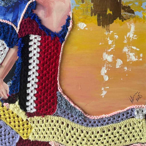 Threads of Her Spirit Mixed Media Painting Buy Now on Artezaar.com Online Art Gallery Dubai UAE
