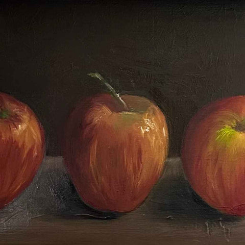 Three Apples Oil Painting Buy Now on Artezaar.com Online Art Gallery Dubai UAE
