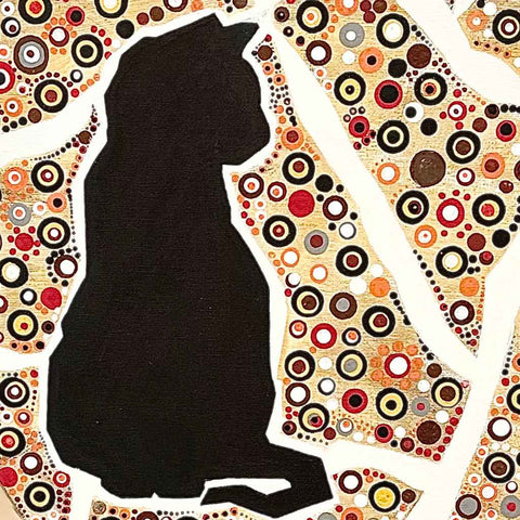 Through Feline Eyes Acrylic Painting Buy Now on Artezaar.com Online Art Gallery Dubai UAE
